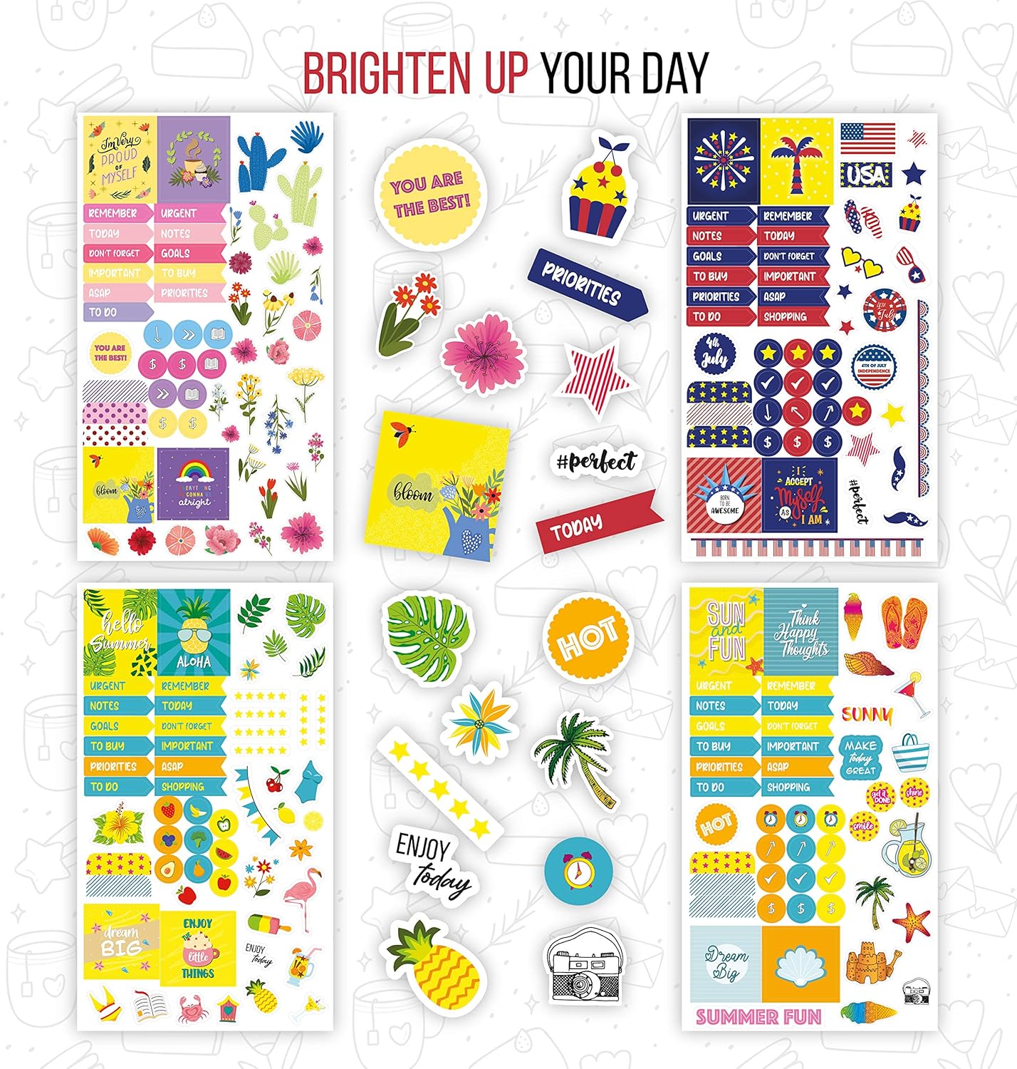 [Expanded] Vladi Creative Aesthetic Monthly Planner Stickers – 1397 pcs / 23 Sheets – Seasonal, Holiday, Productivity & Decorative Stickers for Women – Perfect for Calendars, Journals, & Scrapbooking