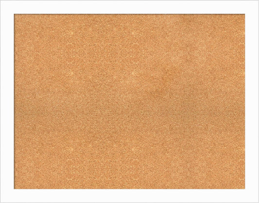 Amanti Art Natural Cork Board for Wall, 29x37 Vision Board with White Frame, Large Corkboard Office Decor for Home Organization, Casual Corkboard Pinboard to Display Items for Home Organization in