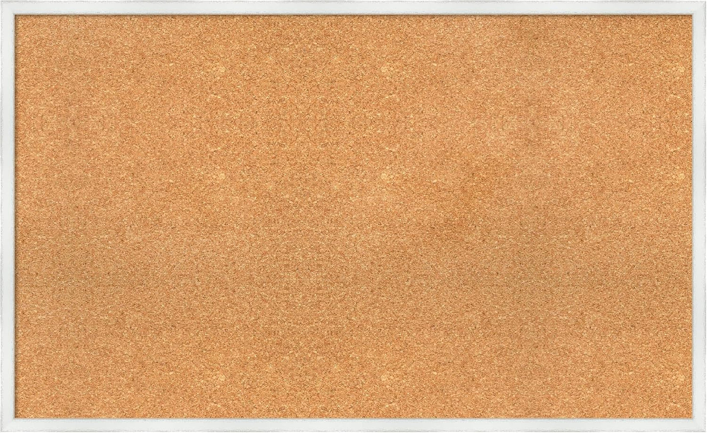 Amanti Art Natural Cork Board for Wall, 25x41 Vision Board with White Frame, Large Corkboard Office Decor for Home Organization, Country Rustic Corkboard Pinboard to Display Items for Home