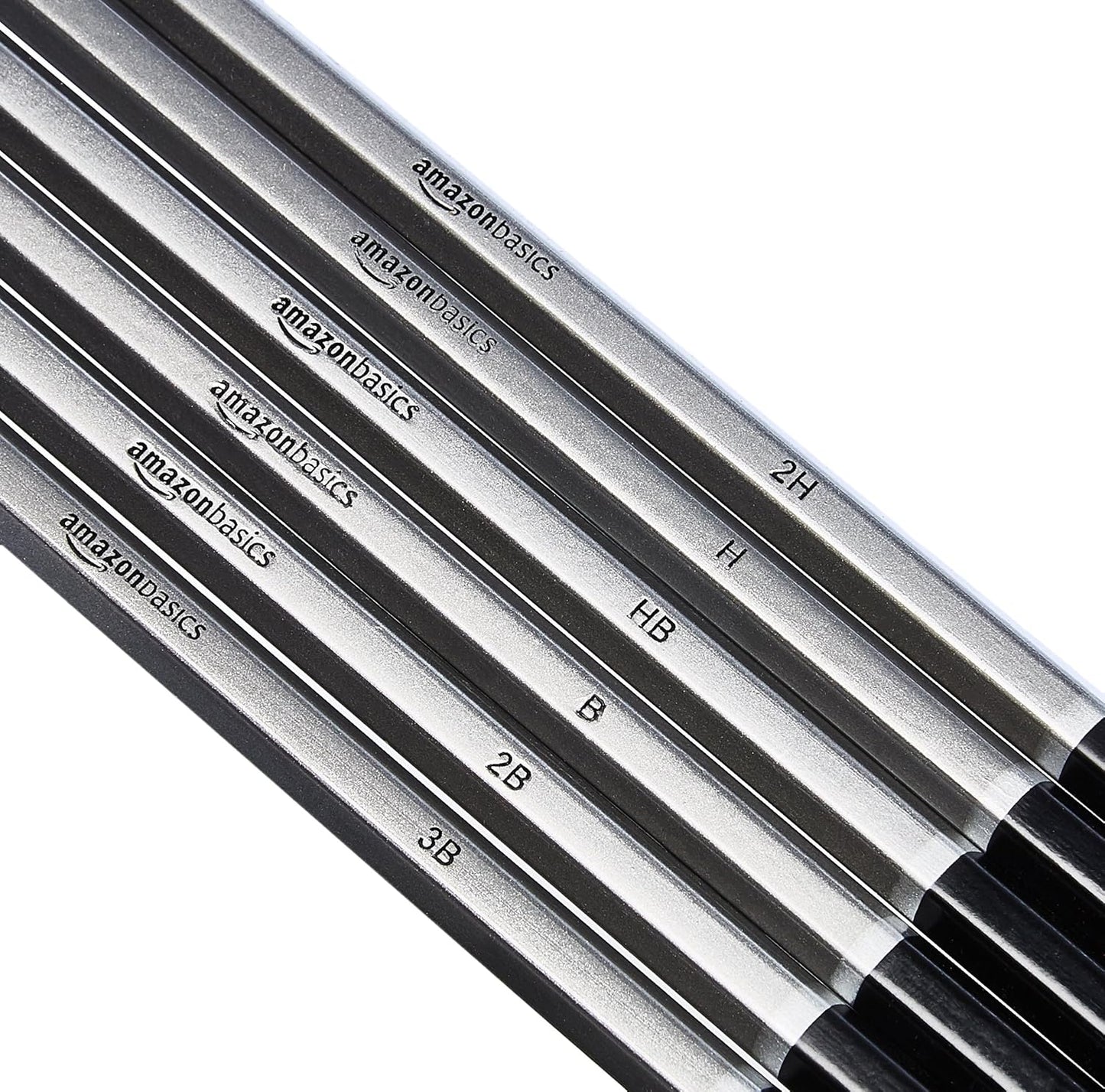 Amazon Basics Sketch and Drawing Pencil Set, 816 Count (17 Packs of 48), Charcoal, Black, White