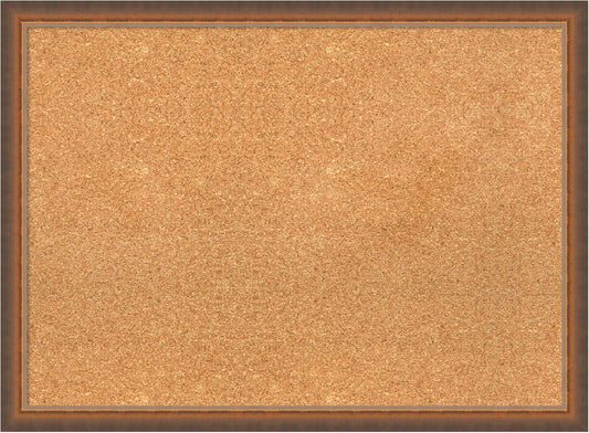 Amanti Art Natural Cork Board for Wall, 22x30 Vision Board with Bronze Frame, Medium Corkboard Office Decor for Home Organization, Modern Corkboard Pinboard to Display Items for Home Organization in