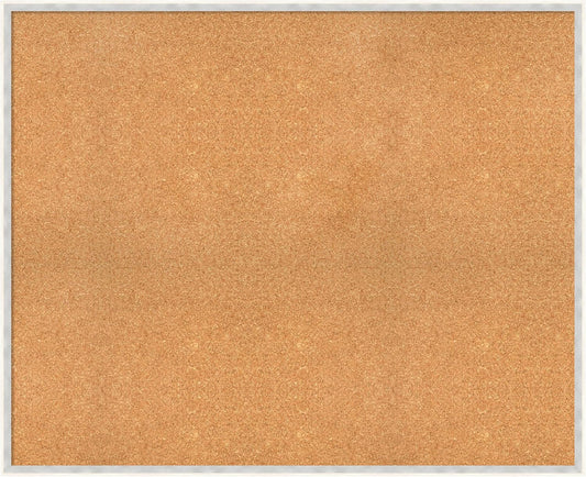 Amanti Art Natural Cork Board for Wall, 35x43 Vision Board with White Frame, Oversize Corkboard Office Decor for Home Organization, Modern Corkboard Pinboard to Display Items for Home Organization in