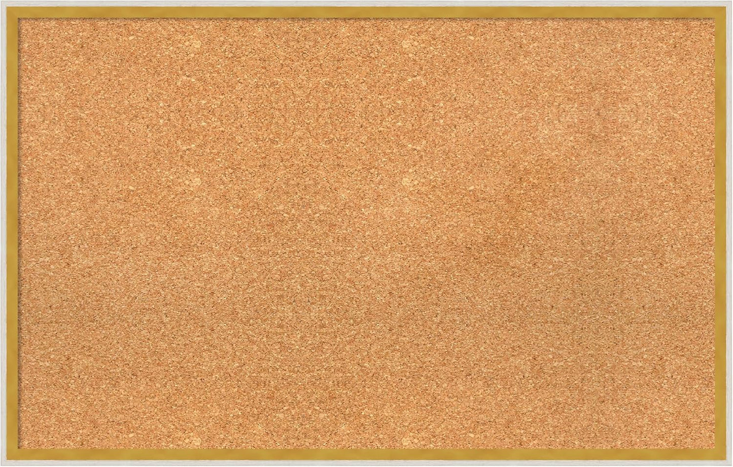 Amanti Art Natural Cork Board for Wall, 21x33 Vision Board with White Frame, Large Corkboard Office Decor for Home Organization, Modern Corkboard Pinboard to Display Items for Home Organization in