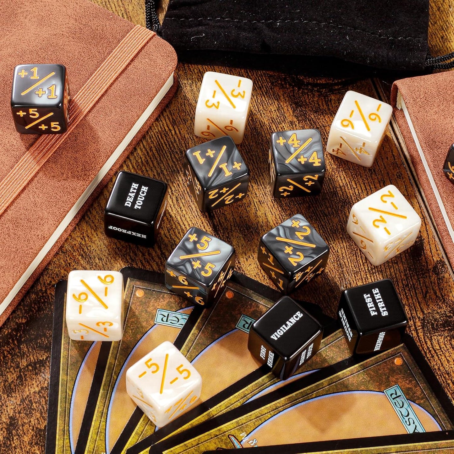 48 Pieces MTG Counter Token Dice Counters Marble Keyword Counters life Counter Tokens Dice Buff Tokens Compatible with Magic Card Game Accessories CCG Creature Stats (Classic, 48)