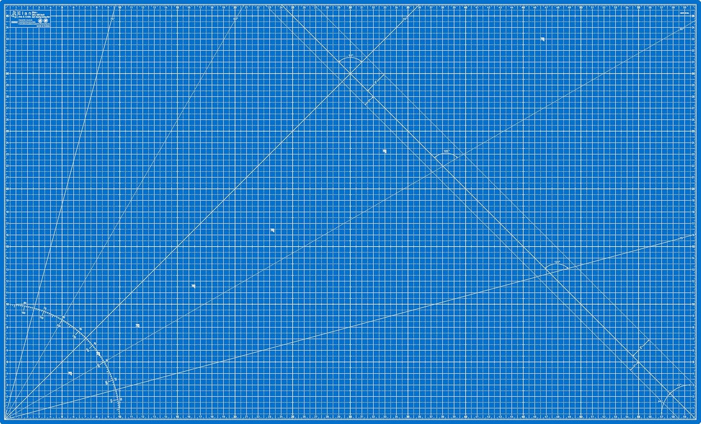 Elan Cutting Mat 36x60 Blue, Extra Large Self Healing Cutting Mat 36 x 60 Inch, 5-Ply Craft Board Blue, Hobby Board for Sewing and Quilting