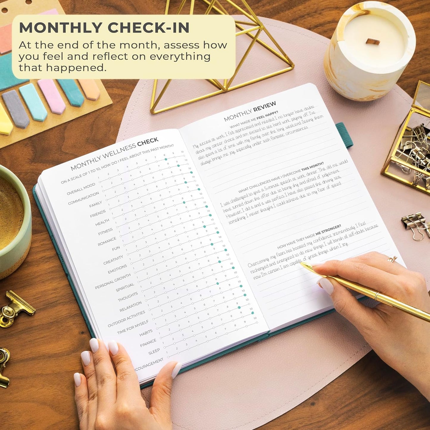 Clever Fox Gratitude Journal – Happiness, Positivity & Affirmation Daily Journal – Inspirational Daily Notebook – 3 Months, A5 (Aquamarine)