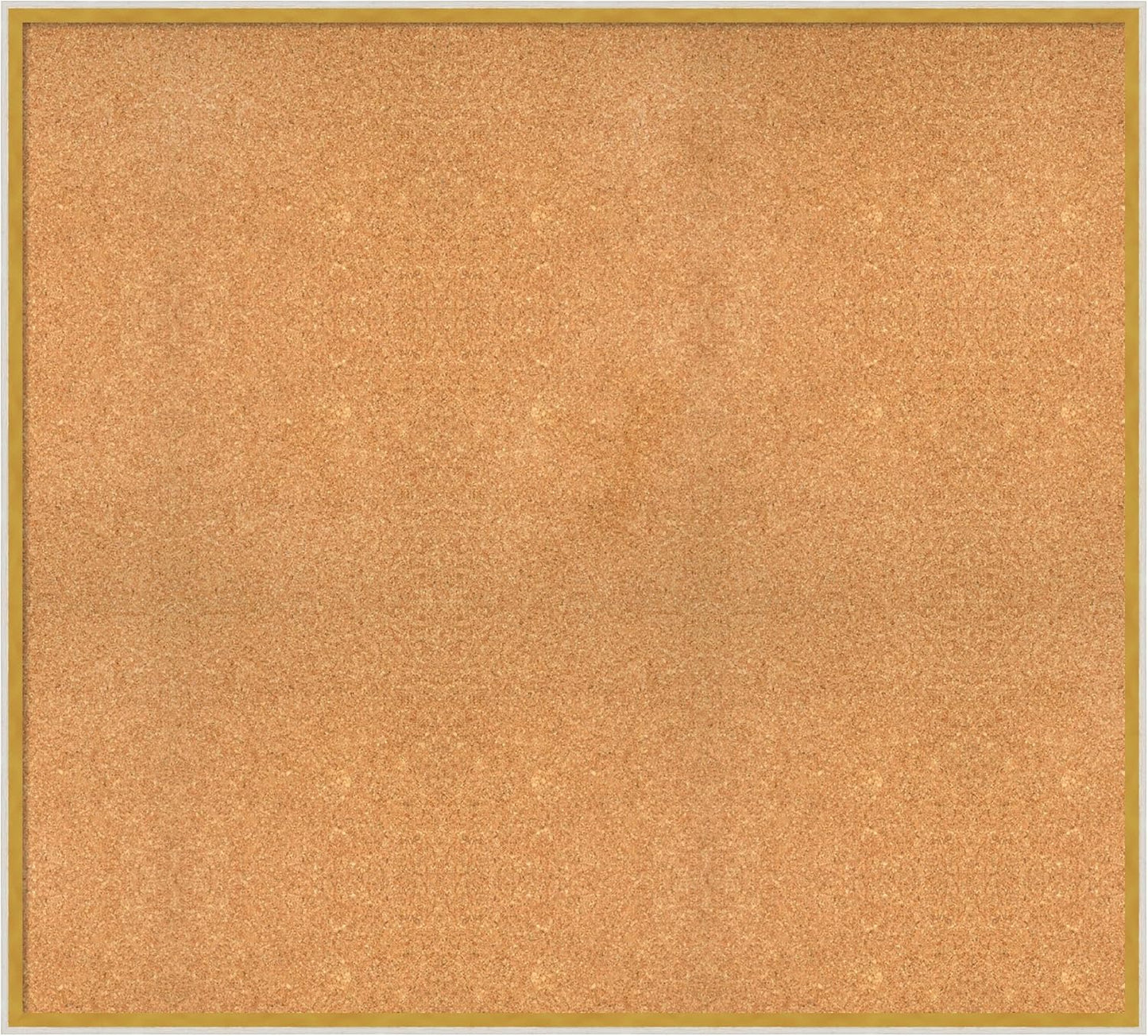 Amanti Art Natural Cork Board for Wall, 37x41 Vision Board with White Frame, Oversize Corkboard Office Decor for Home Organization, Modern Corkboard Pinboard to Display Items for Home Organization in