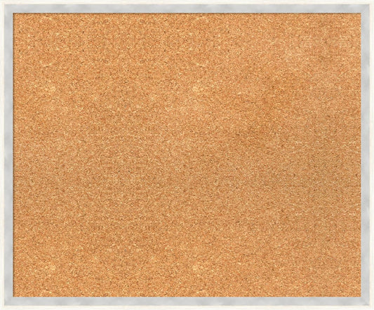 Amanti Art Natural Cork Board for Wall, 19x23 Vision Board with White Frame, Medium Corkboard Office Decor for Home Organization, Modern Corkboard Pinboard to Display Items for Home Organization in