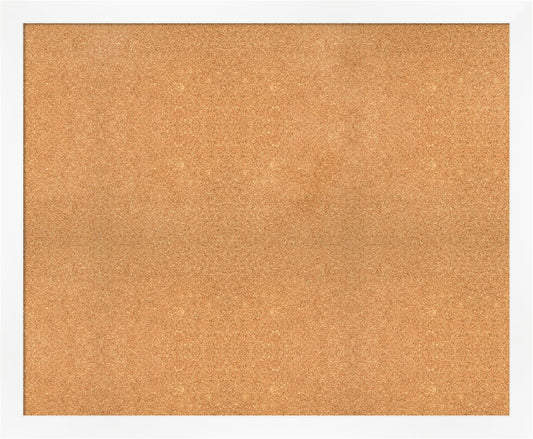 Amanti Art Natural Cork Board for Wall, 37x45 Vision Board with White Frame, Oversize Corkboard Office Decor for Home Organization, Modern Corkboard Pinboard to Display Items for Home Organization in