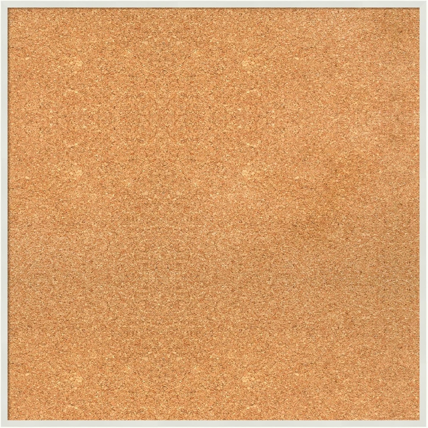 Amanti Art Natural Cork Board for Wall, 25x25 Vision Board with White Frame, Medium Corkboard Office Decor for Home Organization, Modern Corkboard Pinboard to Display Items for Home Organization in