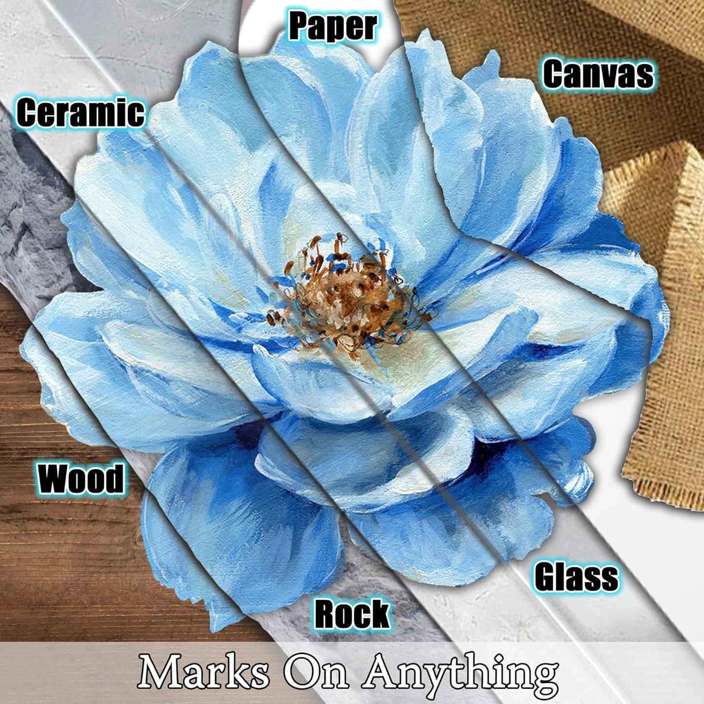 Art+soul 24 Colors Acrylic Paint Pens-Dual Tip Markers, Vibrant, Long Lasting Colors that Dry Quickly, Ideal for Canvas, Paper, Glass, Ceramic, Wood, and Rock