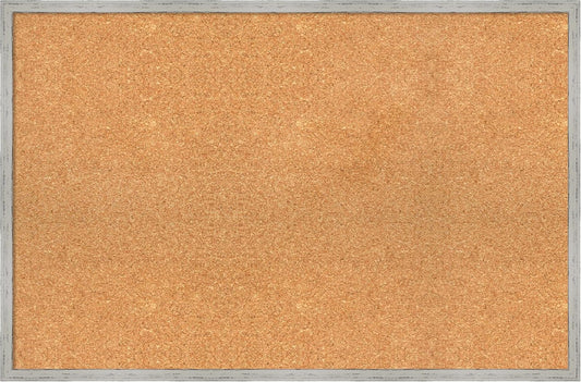 Amanti Art Natural Cork Board for Wall, 23x35 Vision Board with White Frame, Large Corkboard Office Decor for Home Organization, Cottage Corkboard Pinboard to Display Items for Home Organization in