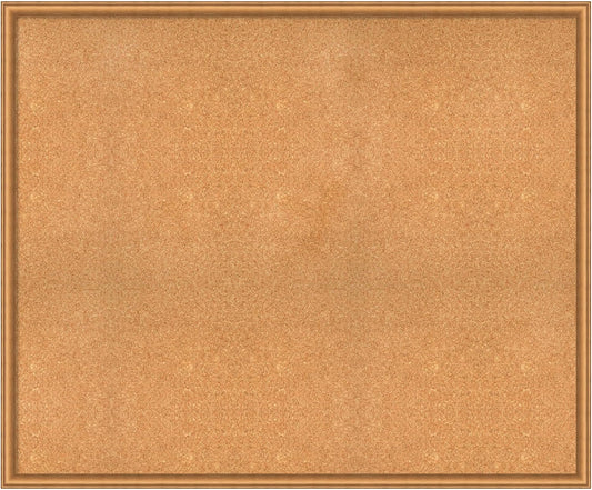 Amanti Art Natural Cork Board for Wall, 38x46 Vision Board with Bronze Frame, Oversize Corkboard Office Decor for Home Organization, Casual Corkboard Pinboard to Display Items for Home Organization