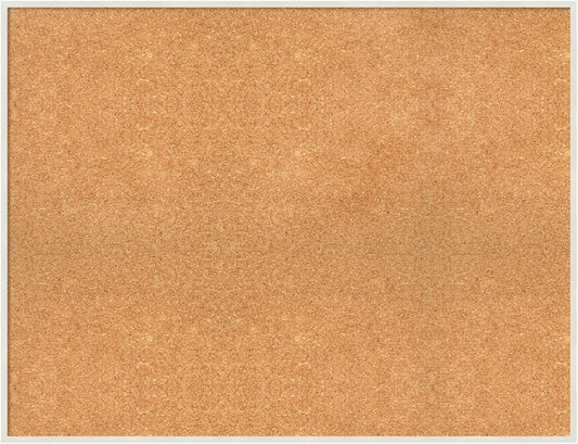 Amanti Art Natural Cork Board for Wall, 27x35 Vision Board with White Frame, Large Corkboard Office Decor for Home Organization, Modern Corkboard Pinboard to Display Items for Home Organization in