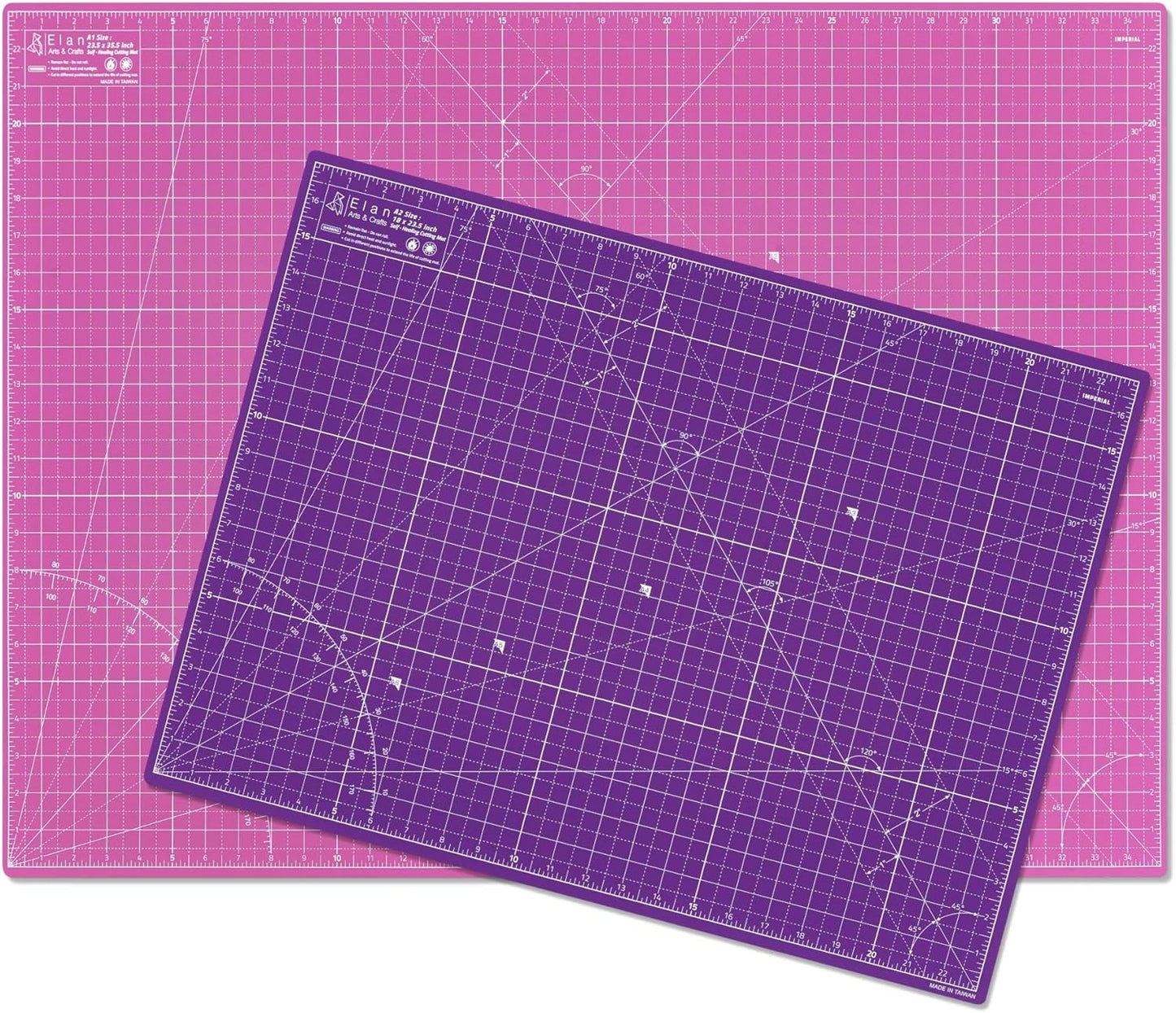 Elan Cutting Mat A1 Pink & Purple, Large Self Healing Cutting Mat 24 x 36 Inch, 5-Ply Craft Board Pink, Hobby Board for Crafts 24x36 Inch