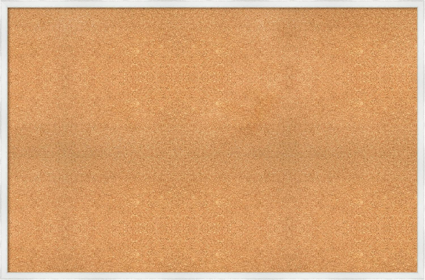 Amanti Art Natural Cork Board for Wall, 31x47 Vision Board with White Frame, Oversize Corkboard Office Decor for Home Organization, Country Rustic Corkboard Pinboard to Display Items for Home