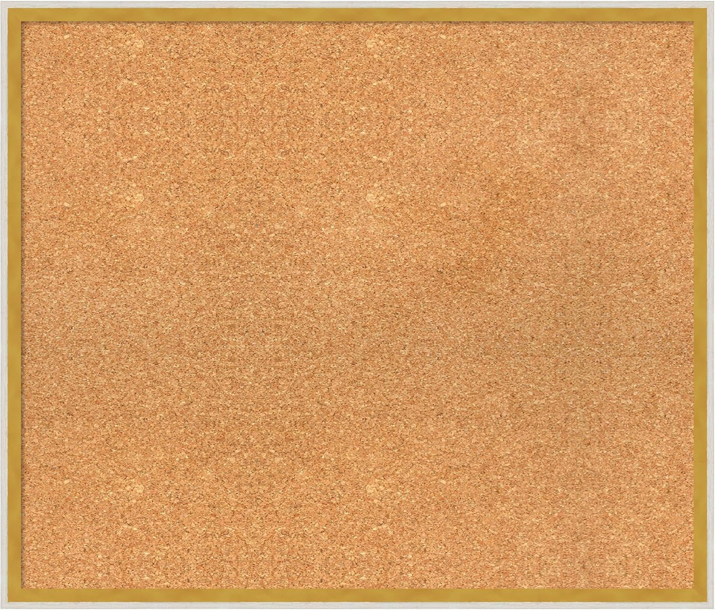 Amanti Art Natural Cork Board for Wall, 23x27 Vision Board with White Frame, Medium Corkboard Office Decor for Home Organization, Modern Corkboard Pinboard to Display Items for Home Organization in