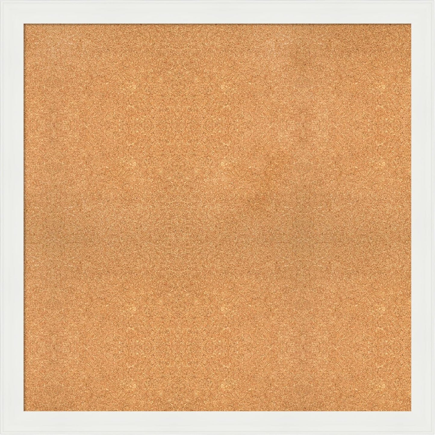 Amanti Art Natural Cork Board for Wall, 37x37 Vision Board with White Frame, Oversize Corkboard Office Decor for Home Organization, Casual Corkboard Pinboard to Display Items for Home Organization in