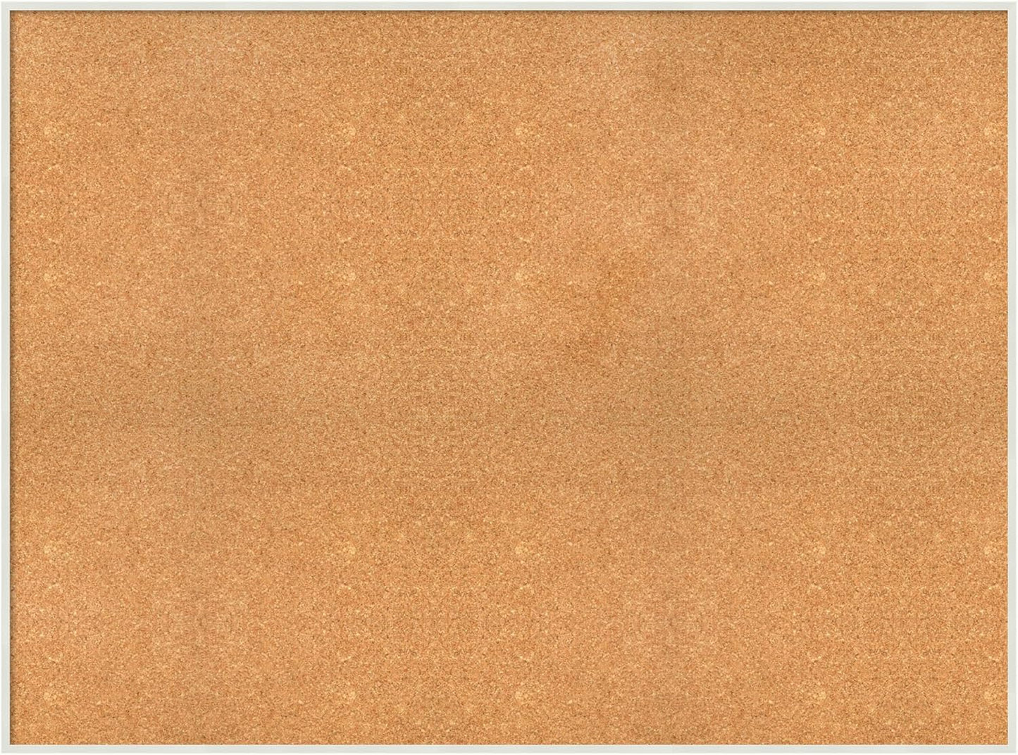 Amanti Art Natural Cork Board for Wall, 35x47 Vision Board with White Frame, Oversize Corkboard Office Decor for Home Organization, Modern Corkboard Pinboard to Display Items for Home Organization in