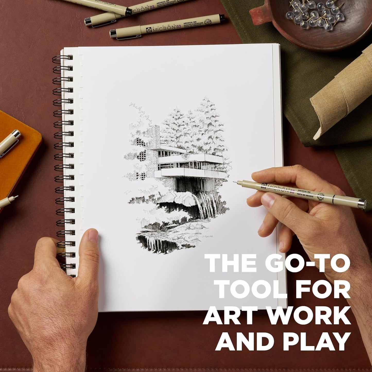 SAKURA Pigma Micron Fineliner Pens - Archival Black Ink Pens - for Writing, Drawing, or Journaling - Assorted Point Sizes - 10 Pack