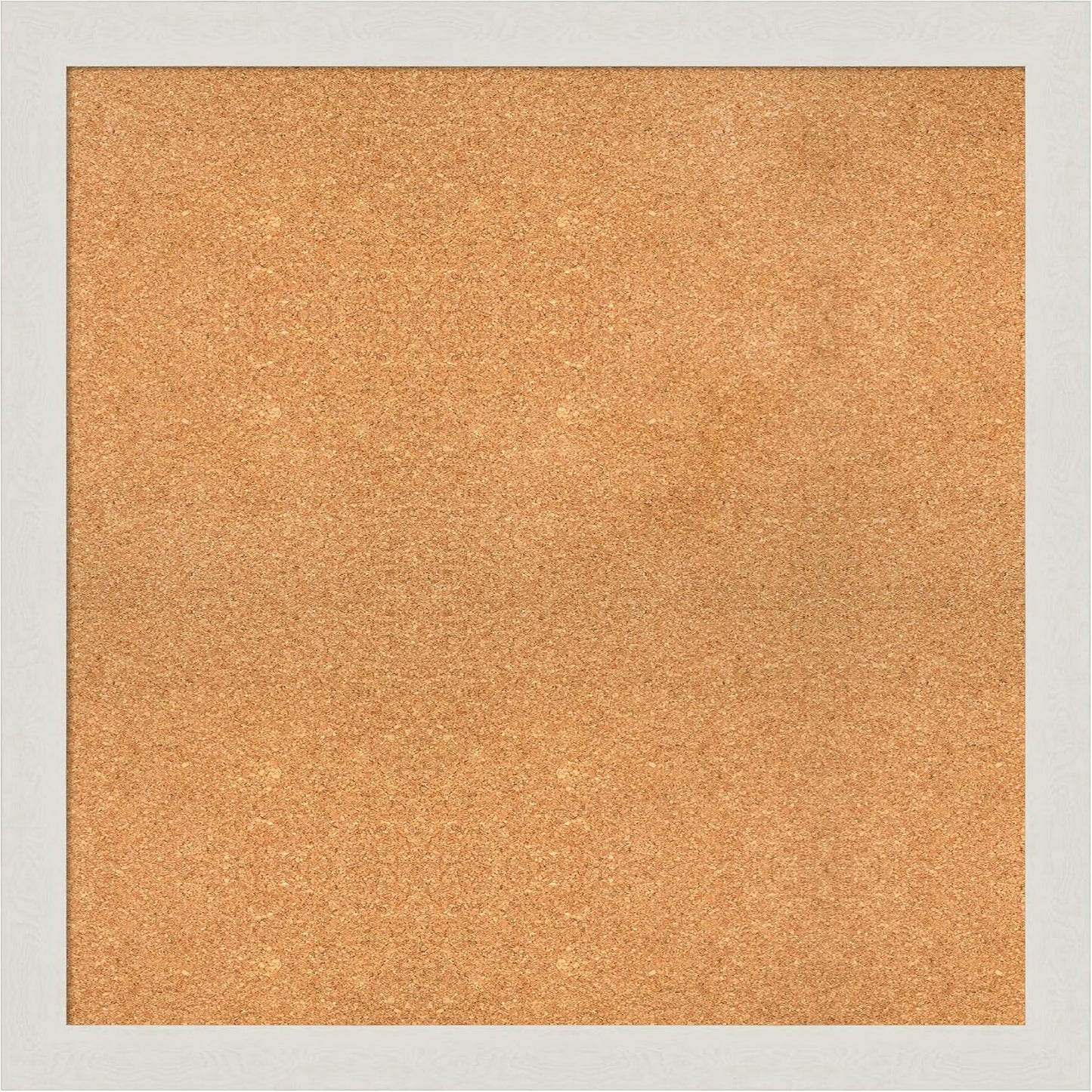 Amanti Art Natural Cork Board for Wall, 33x33 Vision Board with White Frame, Large Corkboard Office Decor for Home Organization, Country Rustic Corkboard Pinboard to Display Items for Home