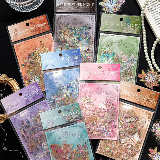 Alideco 120pcs Scrapbook Stickers Jellyfish Flowers Scrapbooking Junk Journal Crafts Embelishment Decoration Diary Stickers (wujieyumao)