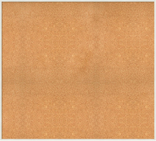 Amanti Art Natural Cork Board for Wall, 37x41 Vision Board with White Frame, Oversize Corkboard Office Decor for Home Organization, Modern Corkboard Pinboard to Display Items for Home Organization in