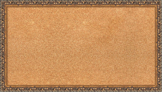 Amanti Art Natural Cork Board for Wall, 16x28 Vision Board with Bronze Frame, Medium Corkboard Office Decor for Home Organization, Traditional Corkboard Pinboard to Display Items for Home