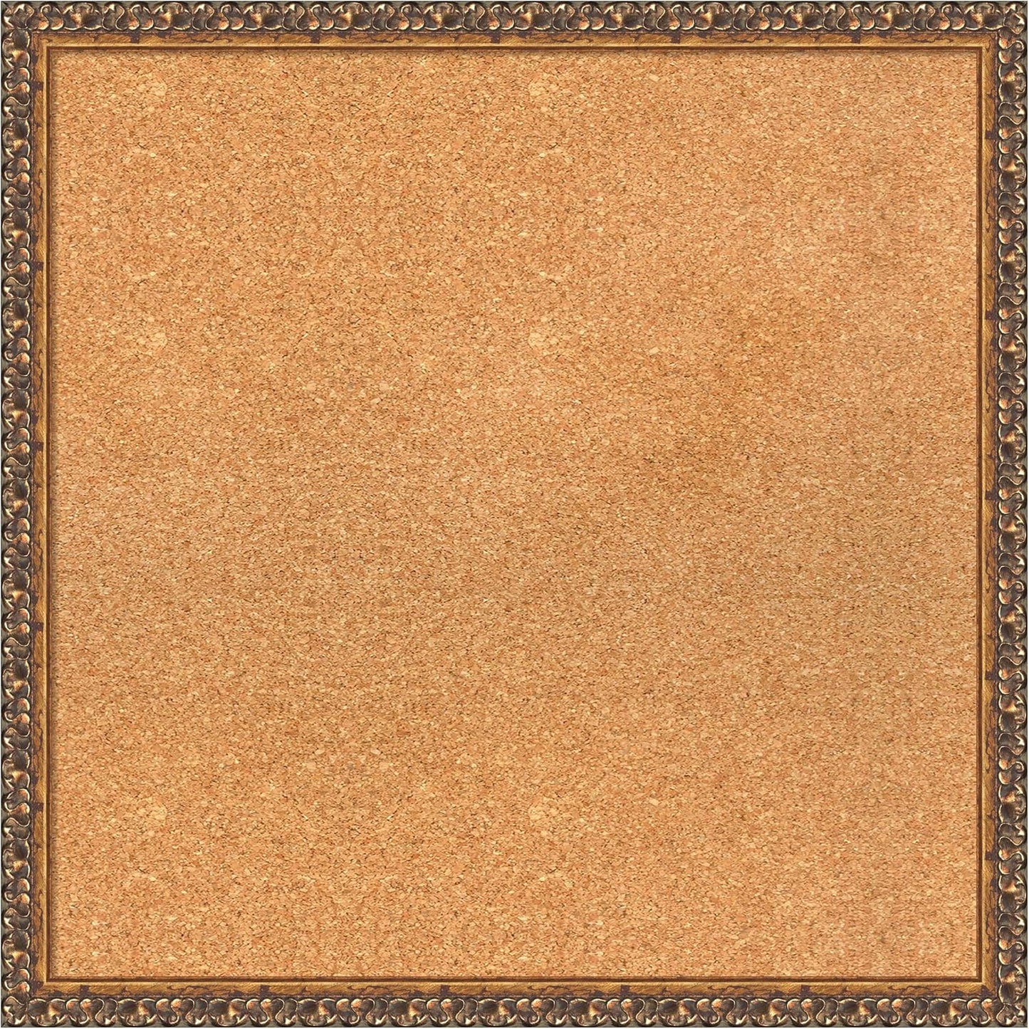 Amanti Art Natural Cork Board for Wall, 24x24 Vision Board with Bronze Frame, Medium Corkboard Office Decor for Home Organization, Traditional Corkboard Pinboard to Display Items for Home