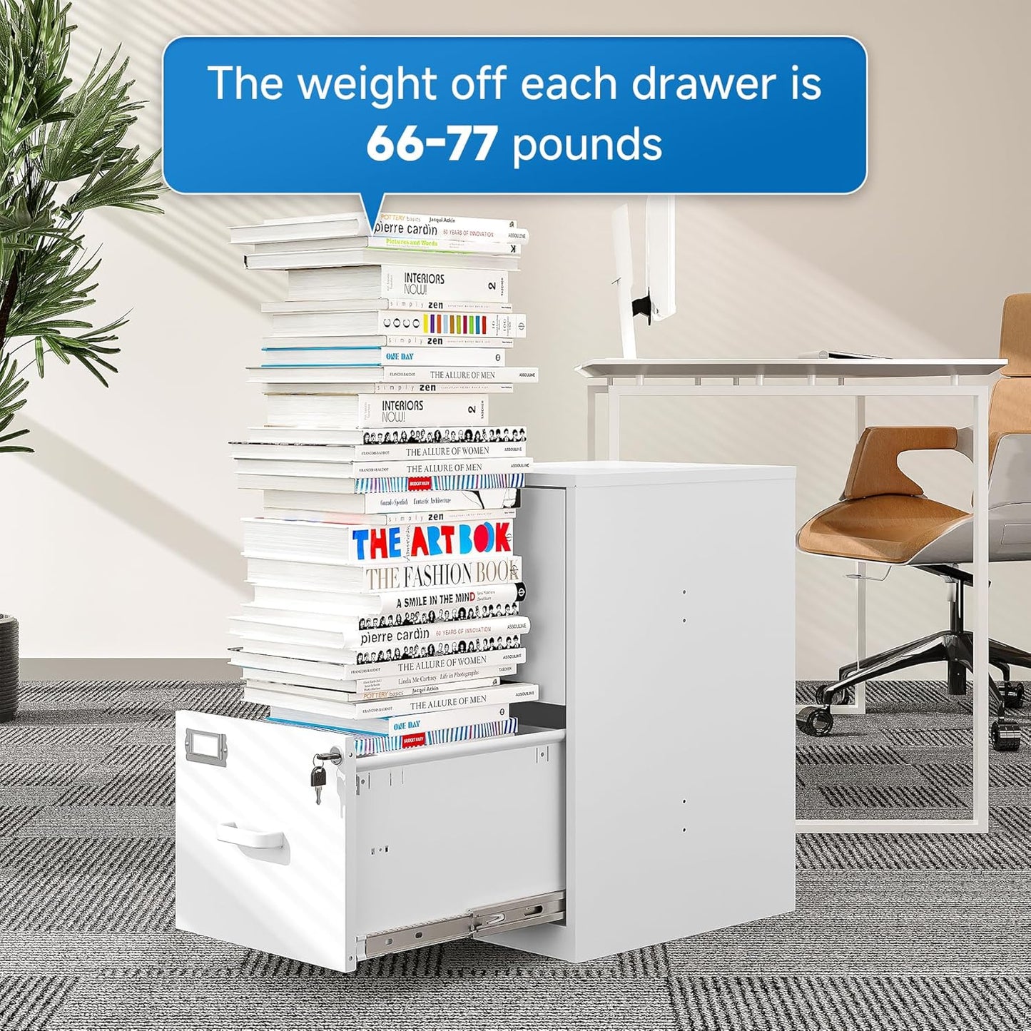 2 Drawer File Cabinet with Lock Vertical Filing Storage Office Home Steel Vertical File Cabinets for Letter Size File Cabinet Locked,Assembly Required