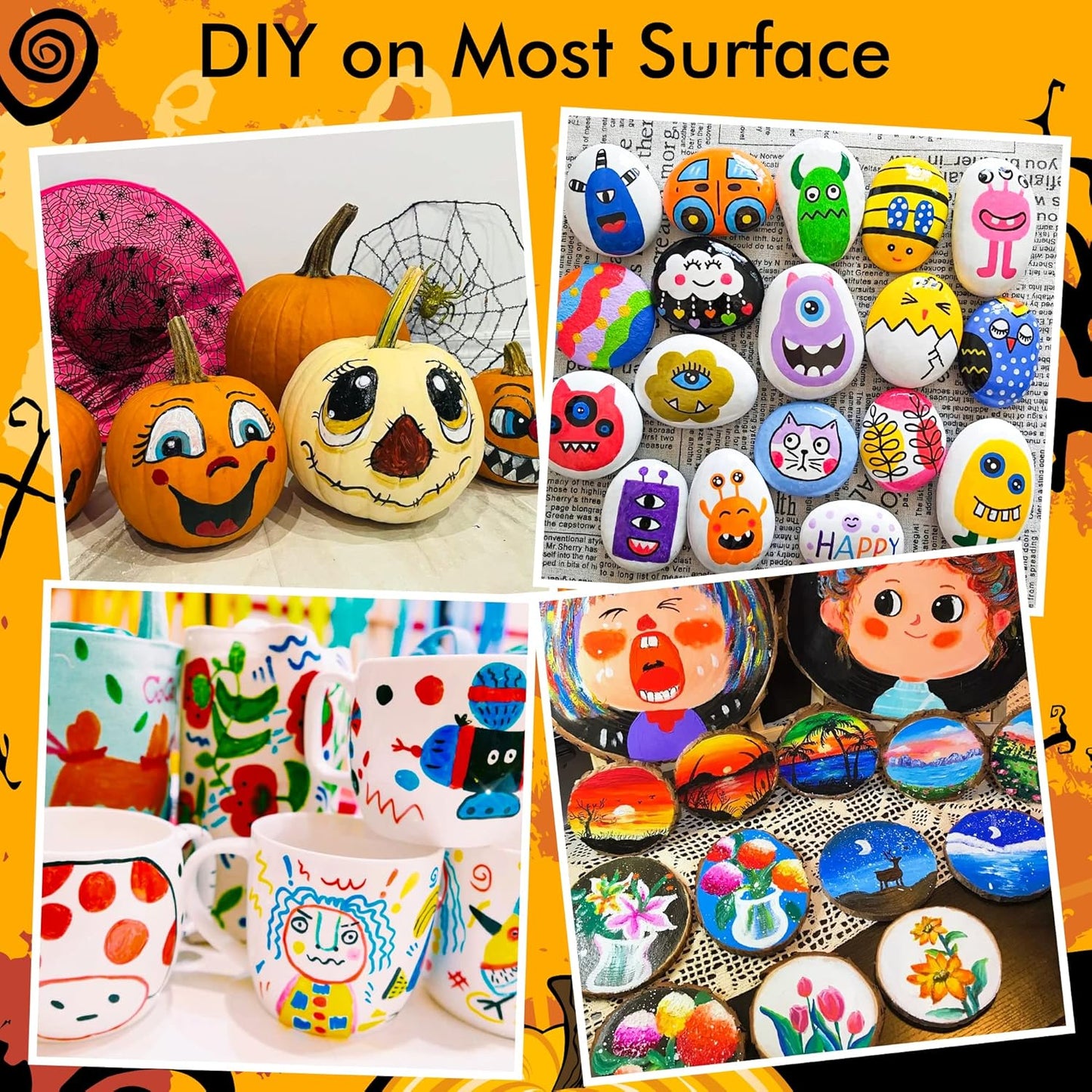 Shuttle Art 36 Colors Dual Tip Acrylic Paint Markers, Brush and Fine Tip for Rock Painting, Ceramic, Wood, Canvas, Plastic, Glass, Stone, Calligraphy, Card Making, DIY Crafts