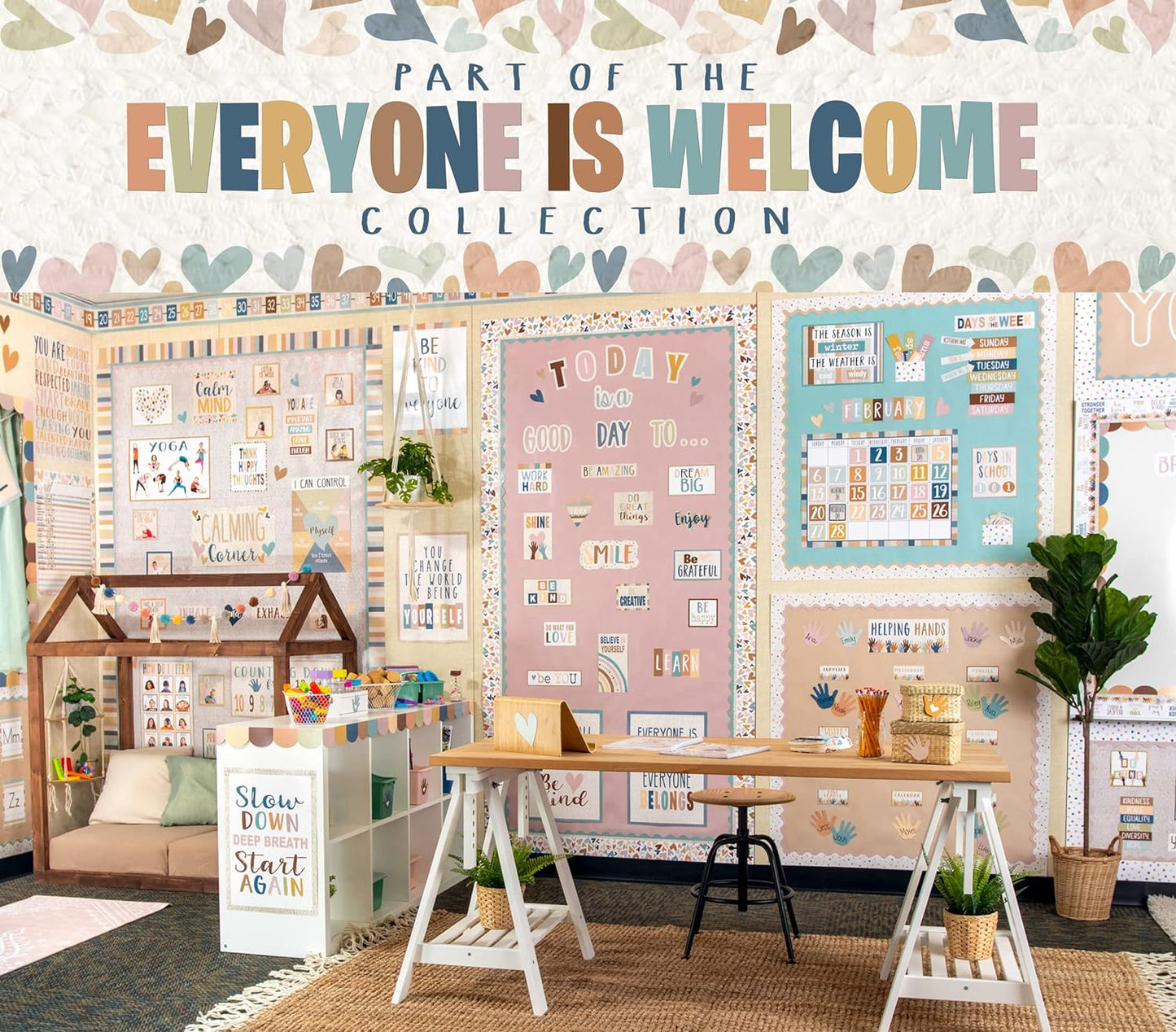 Teacher Created Resources Everyone is Welcome Flat Name Plates (TCR7137), Large