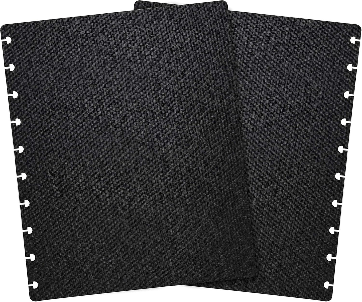 Talia Discbound Notebooks, Planner, Customizable, (Black w/Black Discs, Midsize (7.5in x 9.75in))