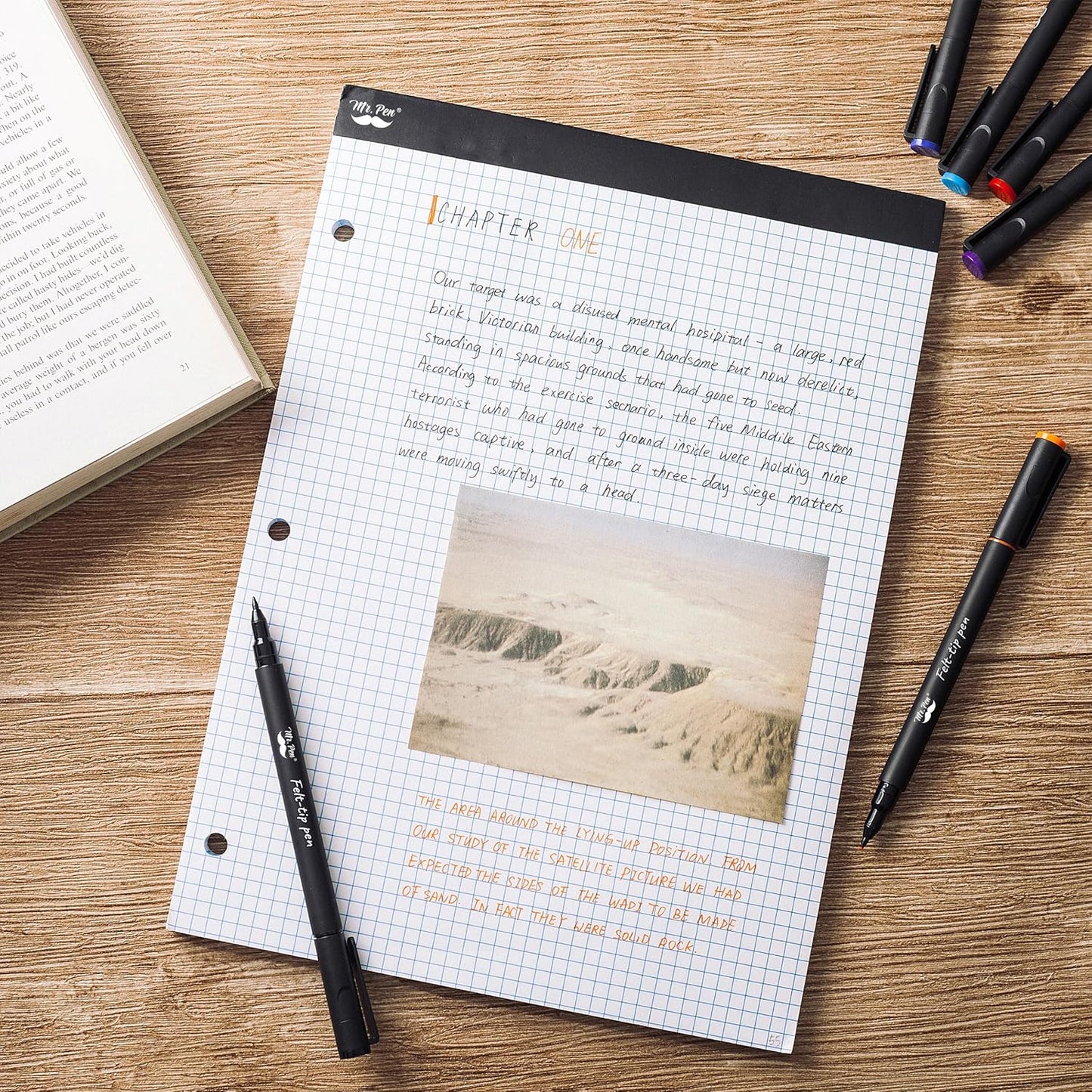 Mr. Pen- Graph Paper, 2 Pack of 55 Sheets, 8.5"x11", 4x4 (4 Squares Per Inch), 3-Hole Punched, Graphing Paper, Grid Paper Pad, Math Graph Paper Pad, Drafting Paper, Computation Pads, Square Paper